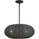Deluna 3 Light 18 inch Black Pendant Chandelier Ceiling Light