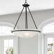 Newburgh 3 Light 20 inch Black Pendant Chandelier Ceiling Light