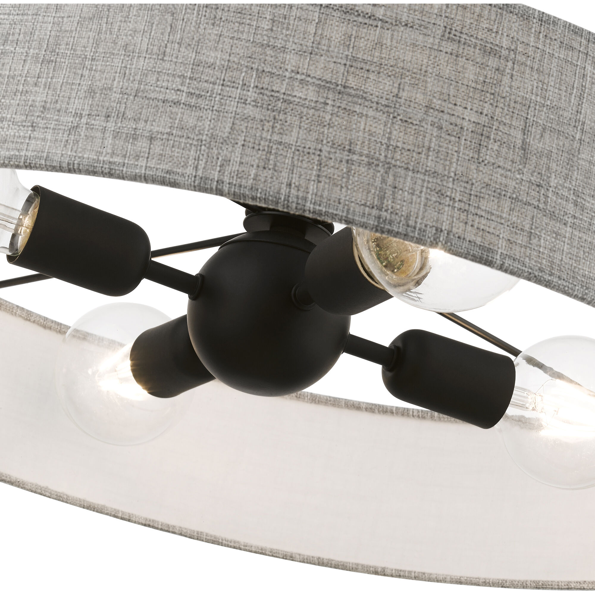 Elmhurst 4 Light 22 inch Black Pendant Ceiling Light, Medium, Drum