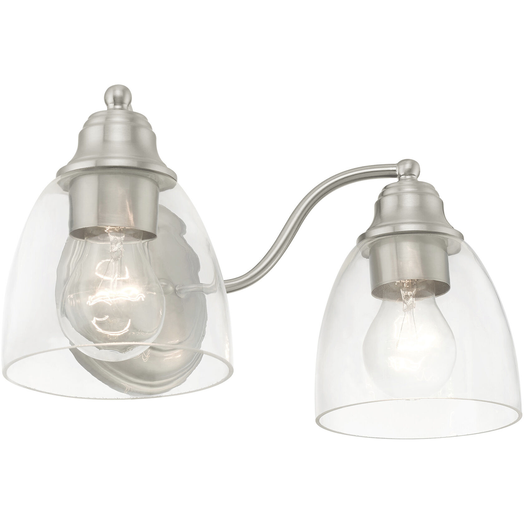 Montgomery 2 Light 14 inch Brushed Nickel Vanity Sconce Wall Light