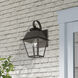 Wentworth 1 Light 13 inch Bronze with Antique Brass Finish Cluster Outdoor Small Wall Lantern