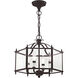Livingston 4 Light 16 inch Bronze Convertible Pendant/Ceiling Mount Ceiling Light