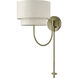 Manorwood 17.5 inch 60 watt Antique Brass Swing Arm Wall Lamp Wall Light