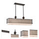 Arabesque 9 Light 39.75 inch English Bronze Linear Chandelier Ceiling Light