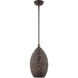 Charlton 1 Light 9 inch Bronze with Antique Brass Accents Pendant Ceiling Light