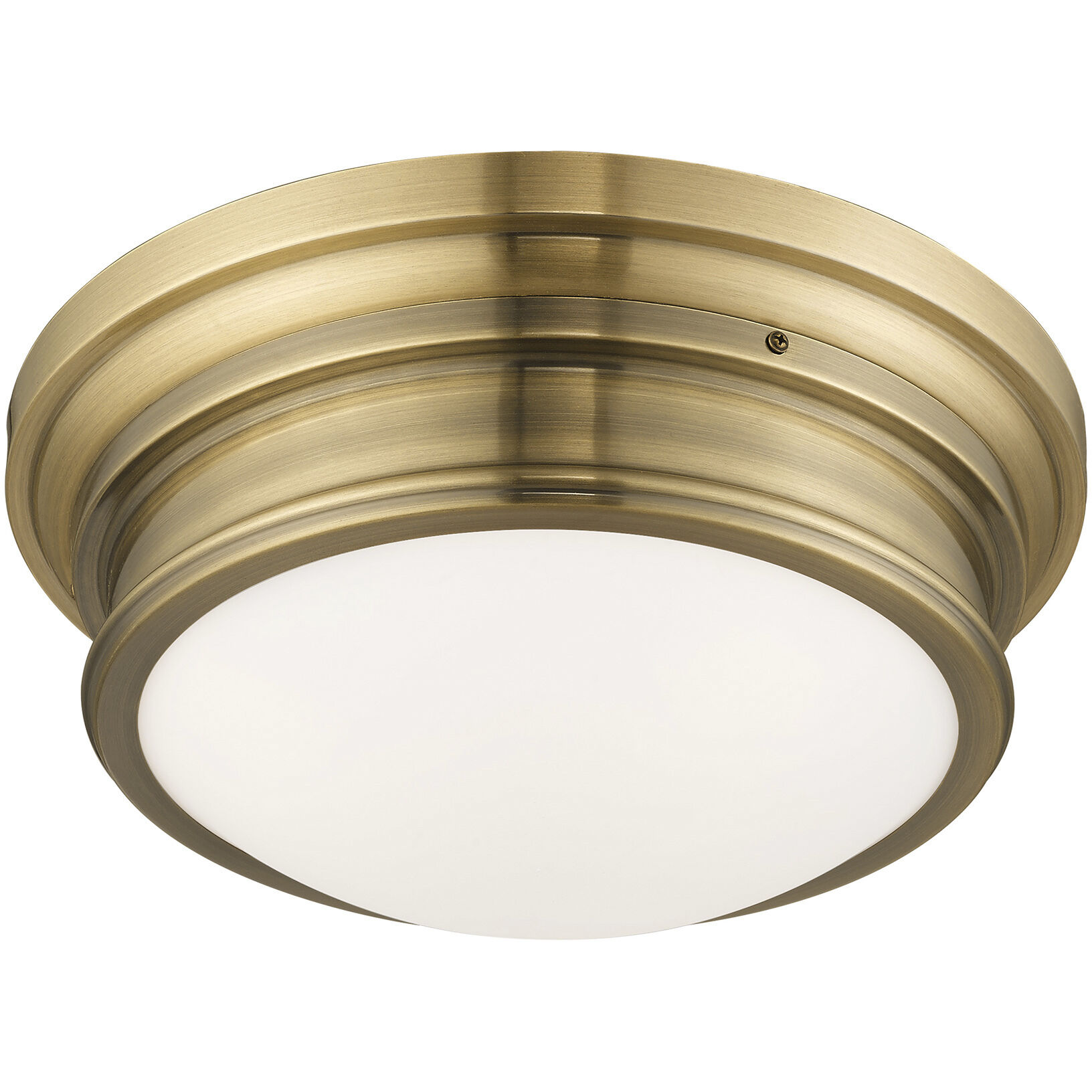 Astor 3 Light 16 inch Antique Brass Flush Mount Ceiling Light