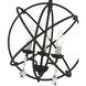 Aria 3 Light 16 inch Black Convertible Chandelier / Semi Flush Ceiling Light