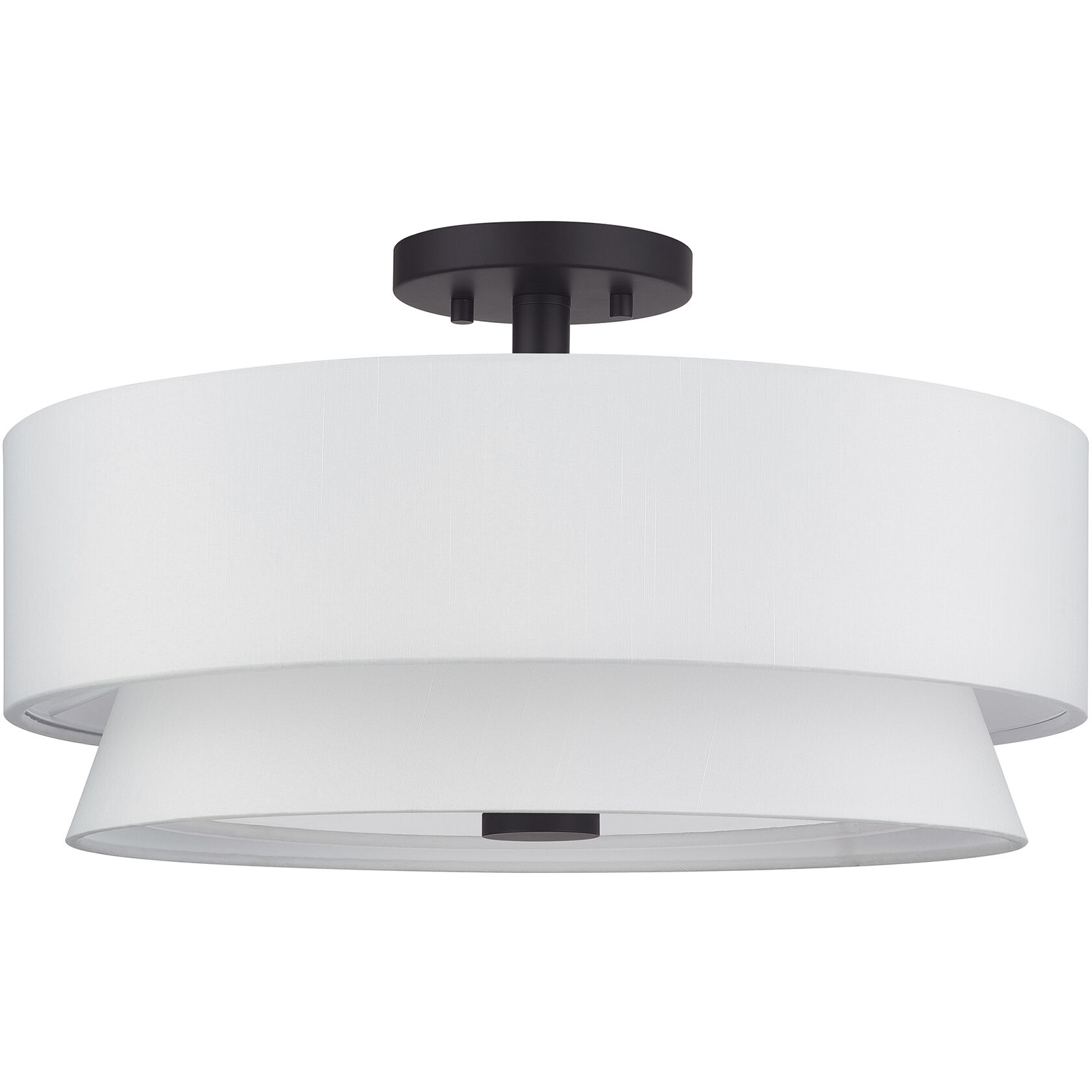 Fontana 4 Light 18 inch Bronze Semi-Flush Ceiling Light