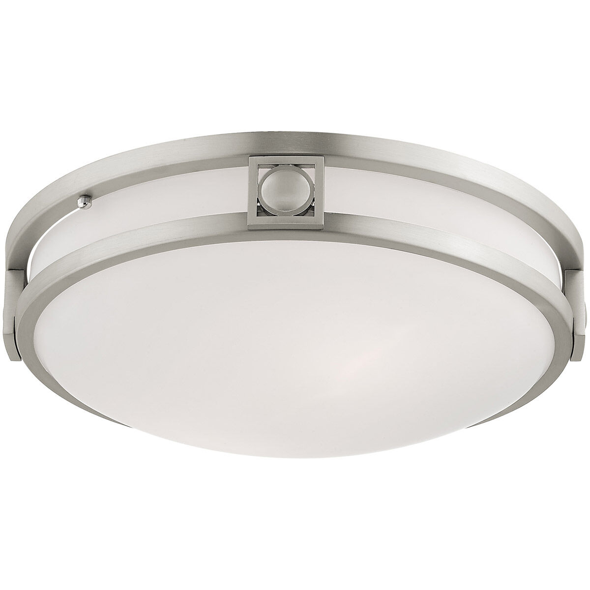 Titania 2 Light 13 inch Brushed Nickel Flush Mount Ceiling Light