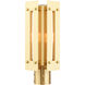 Utrecht 1 Light 16 inch Satin Brass Outdoor Post Top Lantern