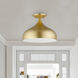 Amador 1 Light 12 inch Soft Gold Semi-Flush Mount Ceiling Light