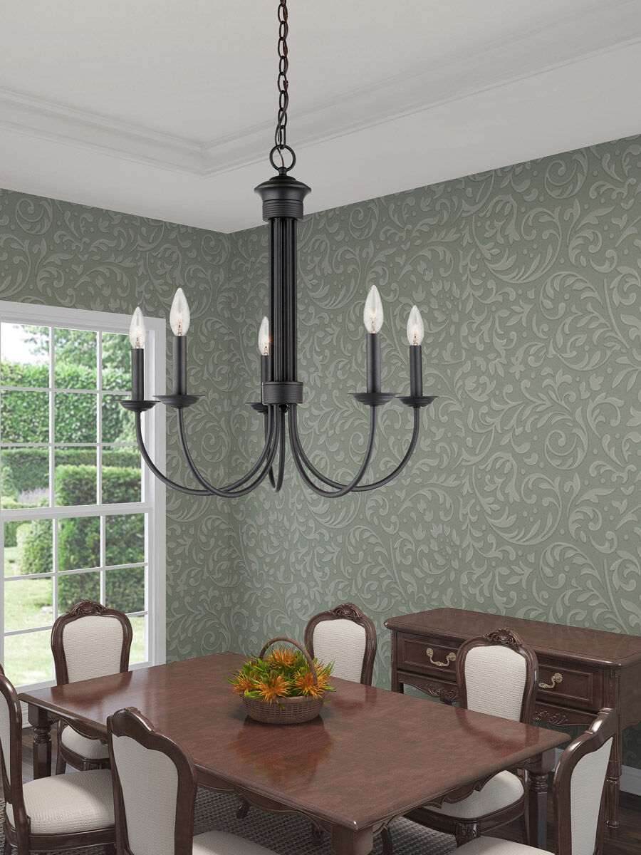 Estate 5 Light 25 inch Bronze Chandelier Ceiling Light