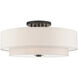 Meridian 6 Light 30 inch English Bronze Semi Flush Ceiling Light