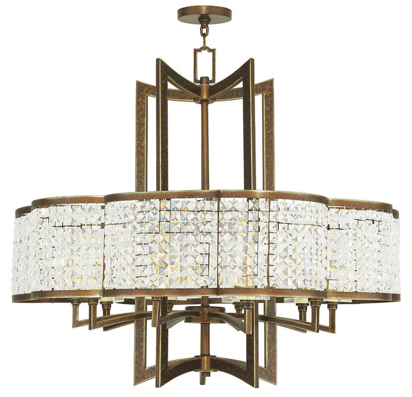 Grammercy 10 Light 34 inch Hand Painted Palacial Bronze Chandelier Ceiling Light