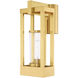 Delancey 1 Light 15 inch Satin Brass Outdoor Post Top Lantern