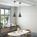 Amador 1 Light 6.25 inch Shiny Dark Gray with Polished Chrome Accents Mini Pendant Ceiling Light