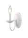 Home Basics 1 Light 4 inch White Wall Sconce Wall Light