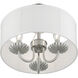 Brookdale 3 Light 13 inch Brushed Nickel Semi-Flush Mount Ceiling Light
