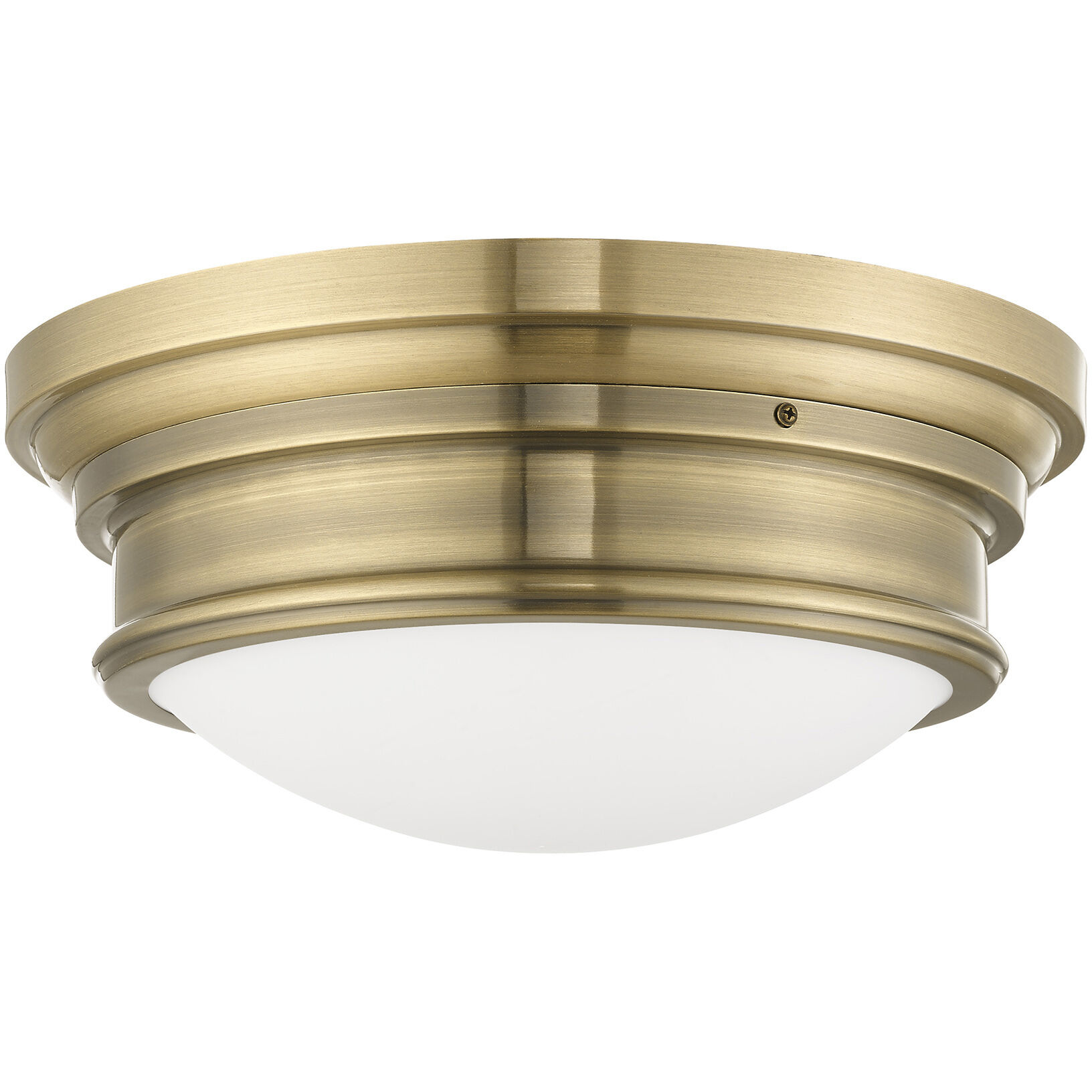 Astor 3 Light 16 inch Antique Brass Flush Mount Ceiling Light