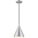 Allison 1 Light 7 inch Brushed Aluminum Mini Pendant Ceiling Light