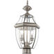 Monterey 2 Light 22 inch Brushed Nickel Outdoor Post Top Lantern