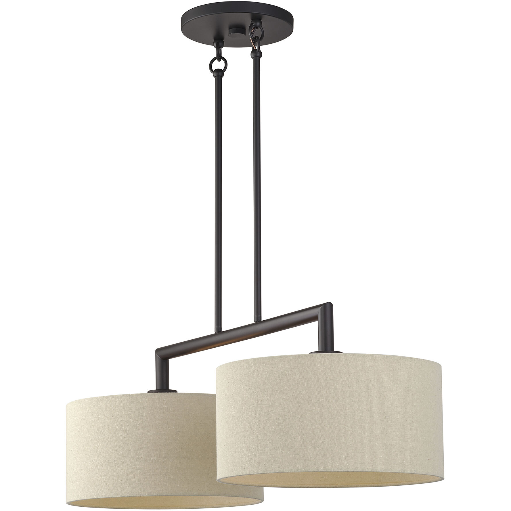 Bellingham 2 Light 35 inch Bronze Linear Chandelier Ceiling Light, Large