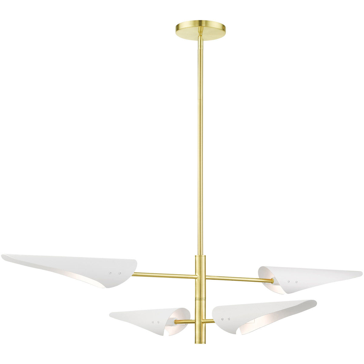 Capistrano 4 Light 38 inch Satin Brass Pendant Chandelier Ceiling Light