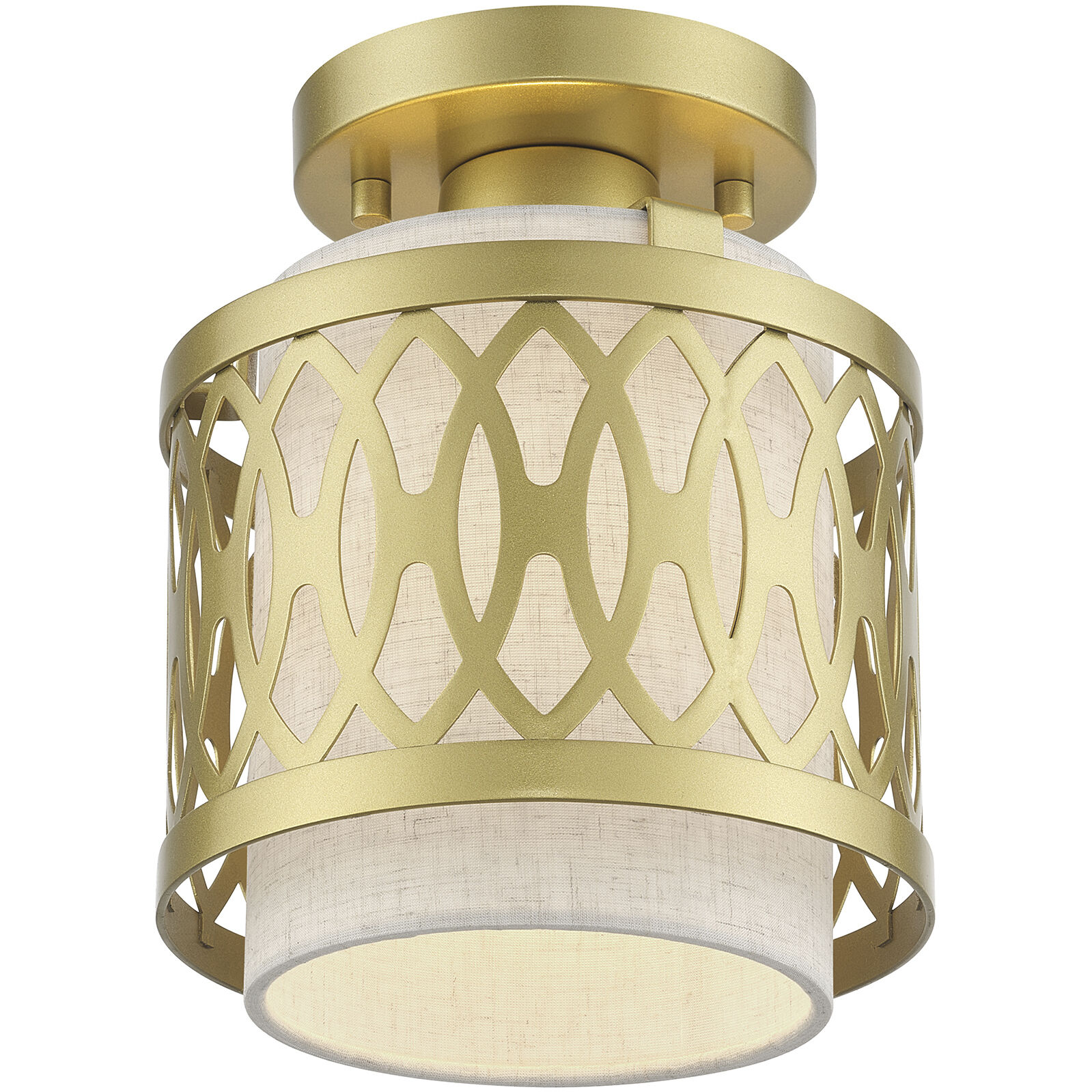 Vistaview 1 Light 7.25 inch Soft Gold Semi-Flush Ceiling Light