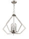 Prism 5 Light 20 inch Brushed Nickel Chandelier Ceiling Light
