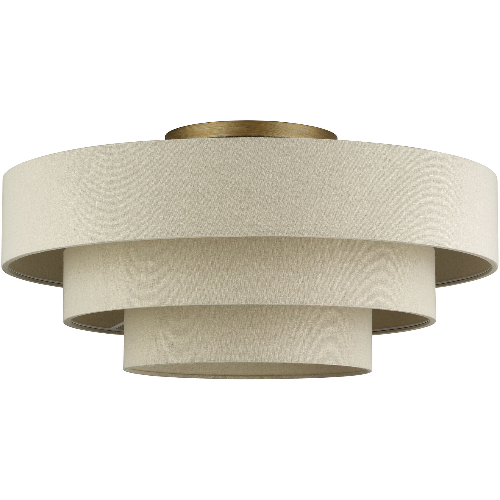 Bellingham 5 Light 28 inch Antique Gold Leaf Semi Flush Mount Ceiling Light, Extra Large