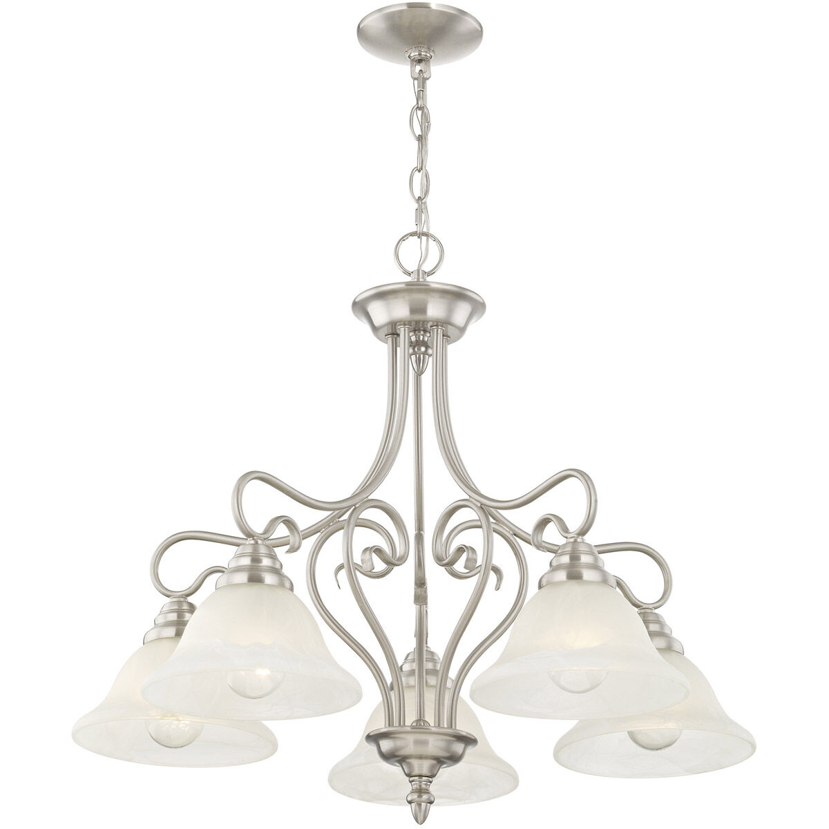 Coronado 5 Light 26 inch Brushed Nickel Chandelier Ceiling Light