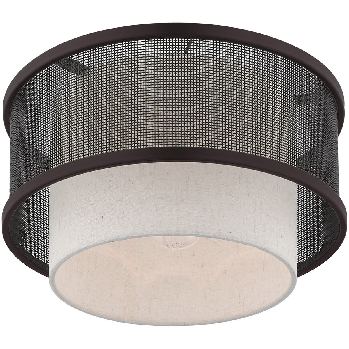 Braddock 1 Light 12 inch Bronze Flush Mount Ceiling Light