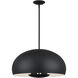 Domma 4 Light 22.5 inch Black Pendant Ceiling Light