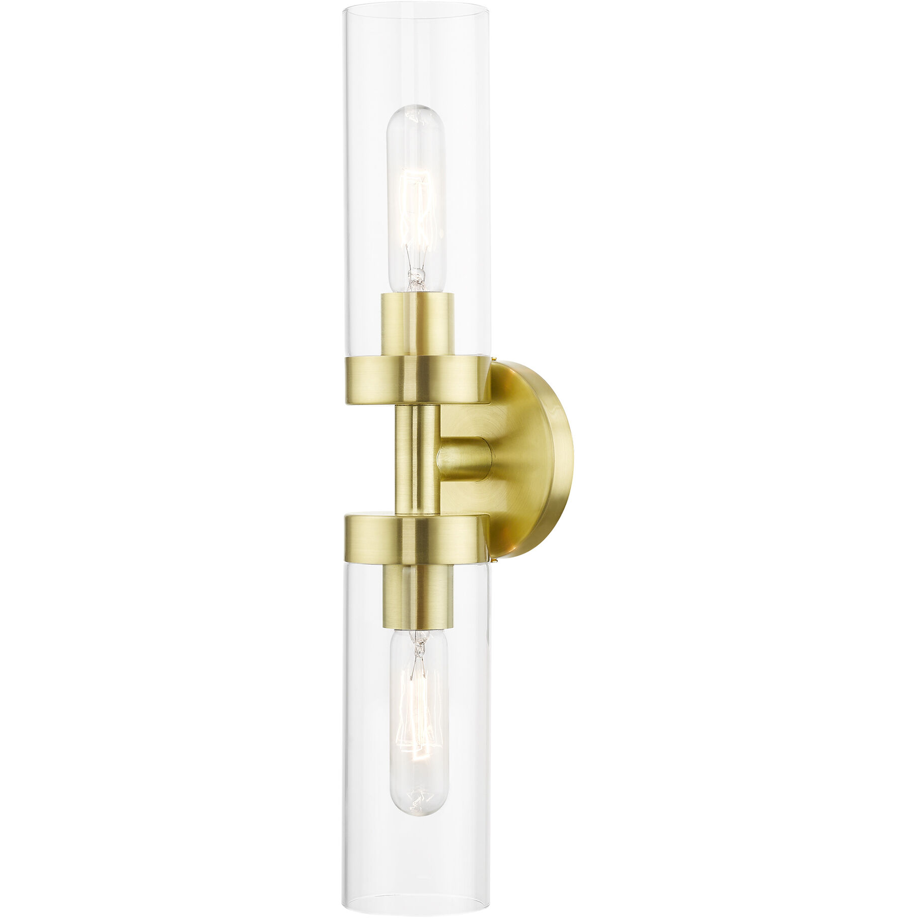 Ludlow 2 Light 4.25 inch Satin Brass Vanity Sconce Wall Light