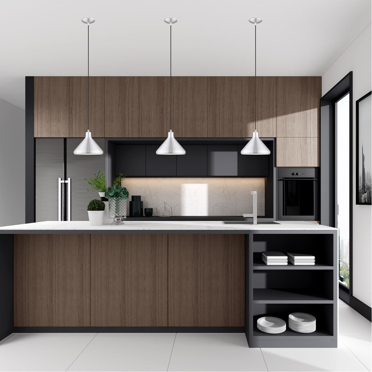 Allison 1 Light 10.5 inch Brushed Aluminum Mini Pendant Ceiling Light