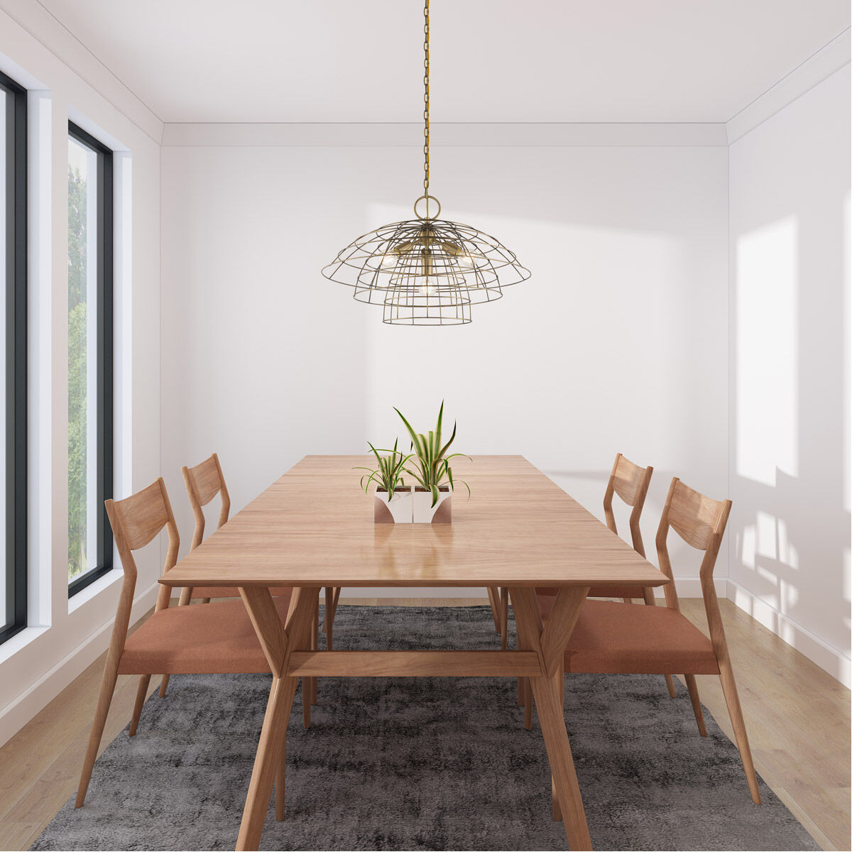 Brooklyn 4 Light 28 inch Antique Brass Chandelier Ceiling Light