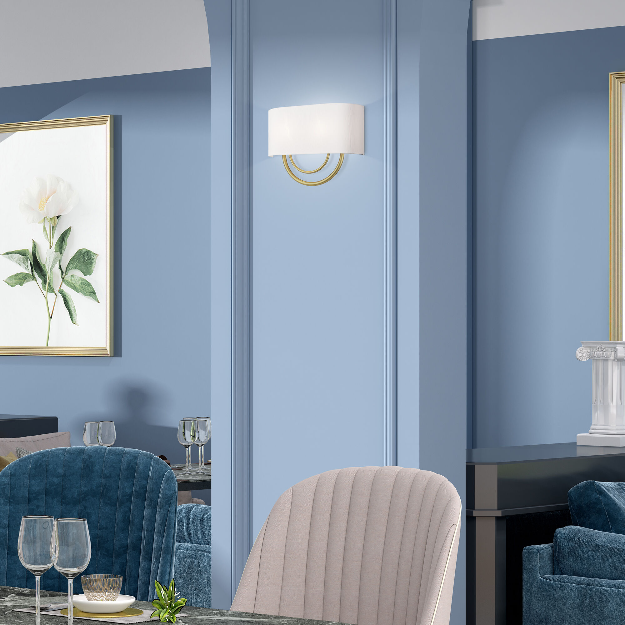 Stratton 2 Light 15 inch Soft Gold ADA Wall Sconce Wall Light