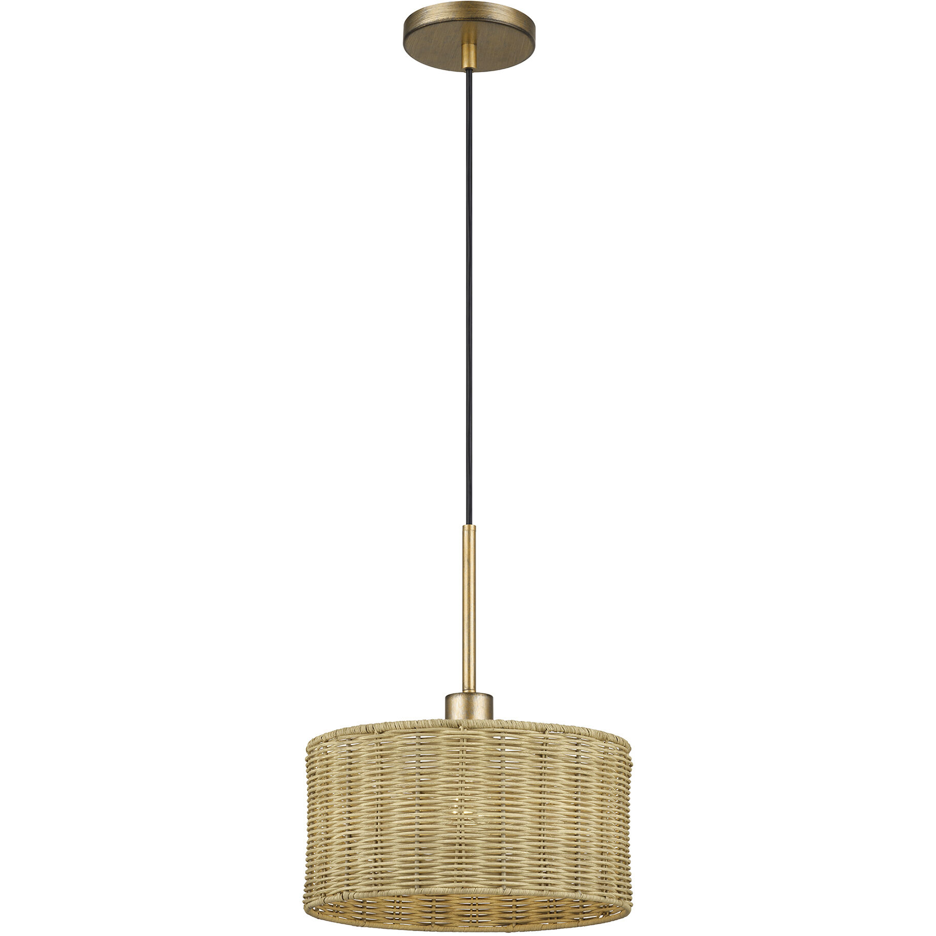 Weavington 1 Light 12 inch Antique Gold Leaf Pendant Ceiling Light