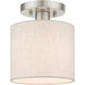 Meadow 1 Light 7 inch Brushed Nickel Semi Flush Ceiling Light
