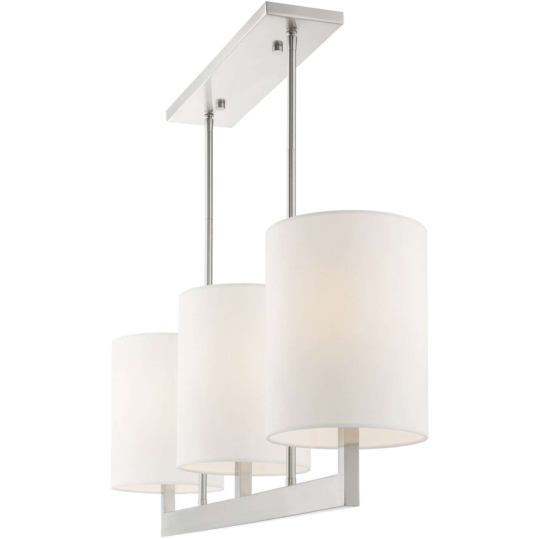 Hayworth 3 Light 36 inch Brushed Nickel Linear Chandelier Ceiling Light