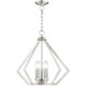 Prism 5 Light 20 inch Brushed Nickel Chandelier Ceiling Light