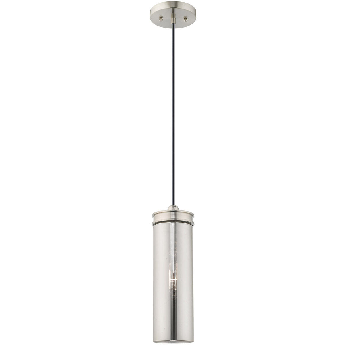 Art Glass 1 Light 5 inch Brushed Nickel Mini Pendant Ceiling Light