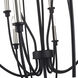 Milania 19 Light 48 inch Black with Brushed Nickel Accents Foyer Chandelier Ceiling Light