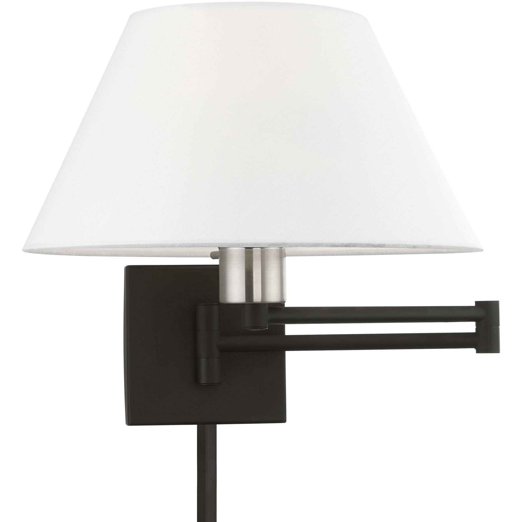 Allison 13 inch 100.00 watt Black with Brushed Nickel Accent Swing Arm Wall Lamp Wall Light
