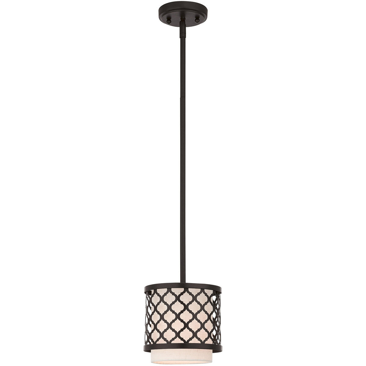 Arabesque 1 Light 7 inch English Bronze Mini Pendant Ceiling Light