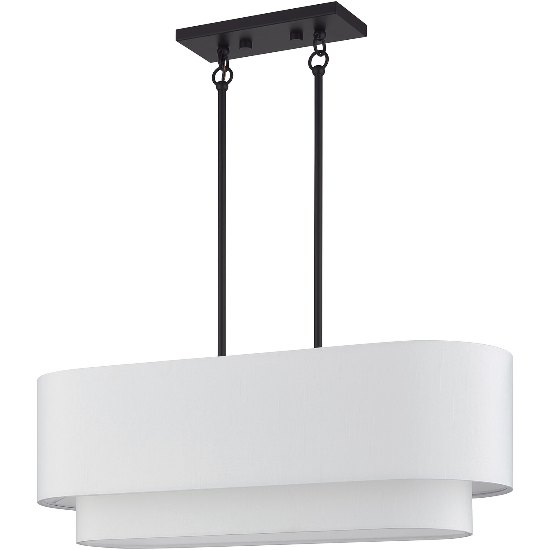 Manorwood 3 Light 30 inch Bronze Linear Chandelier Ceiling Light