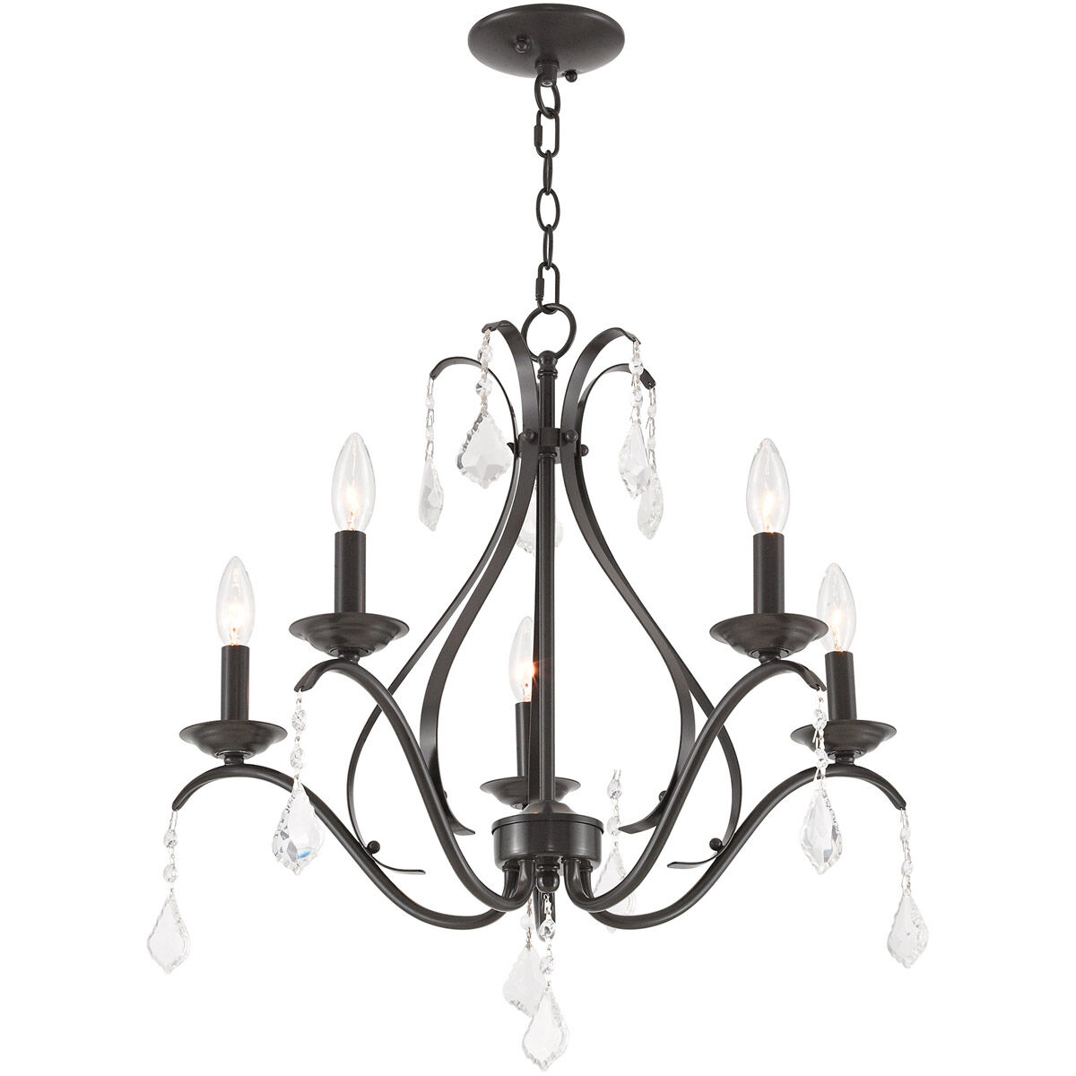 Caterina 5 Light 24 inch English Bronze Chandelier Ceiling Light