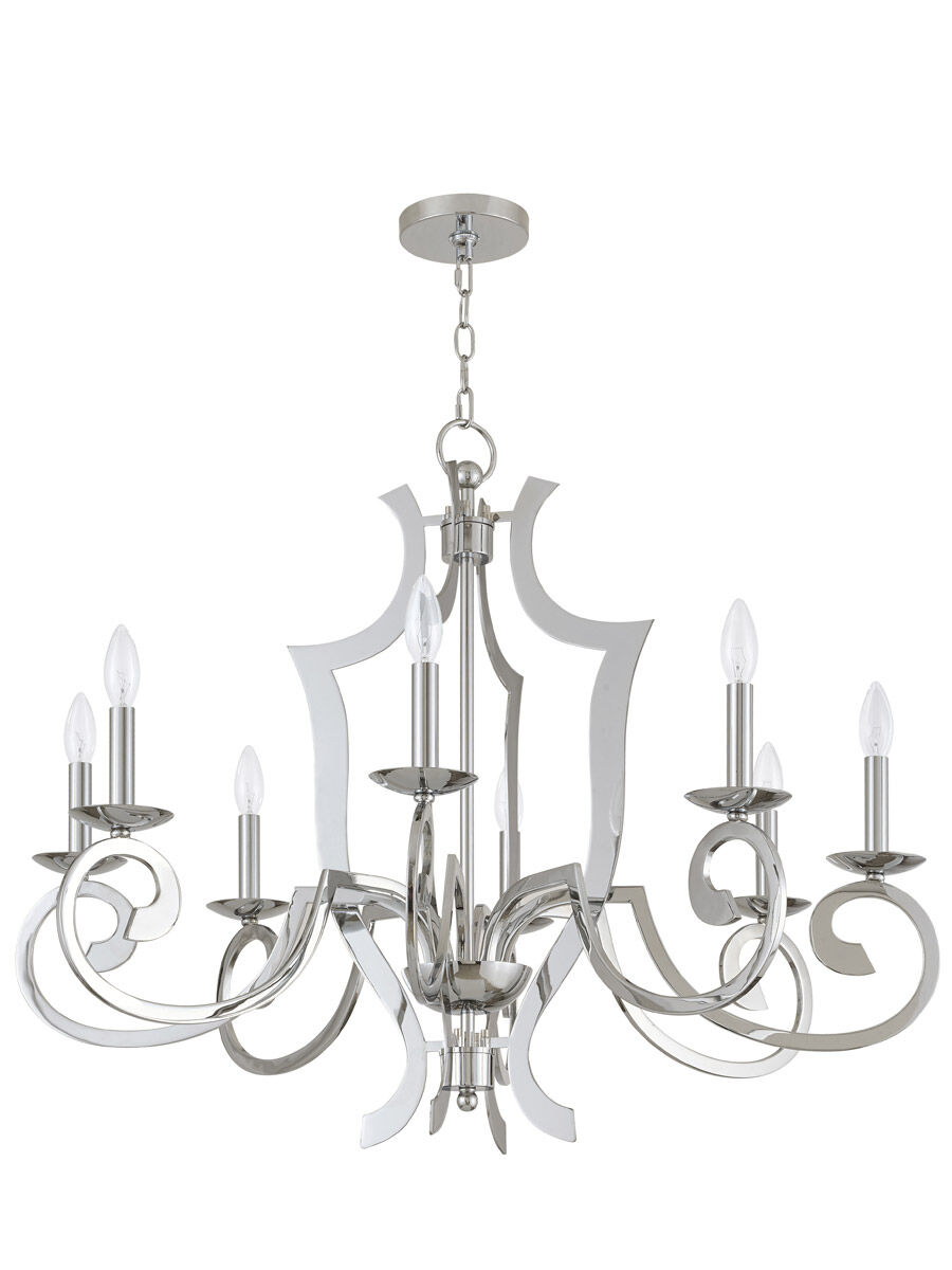 Aldrich 8 Light 33 inch Polished Chrome Chandelier Ceiling Light