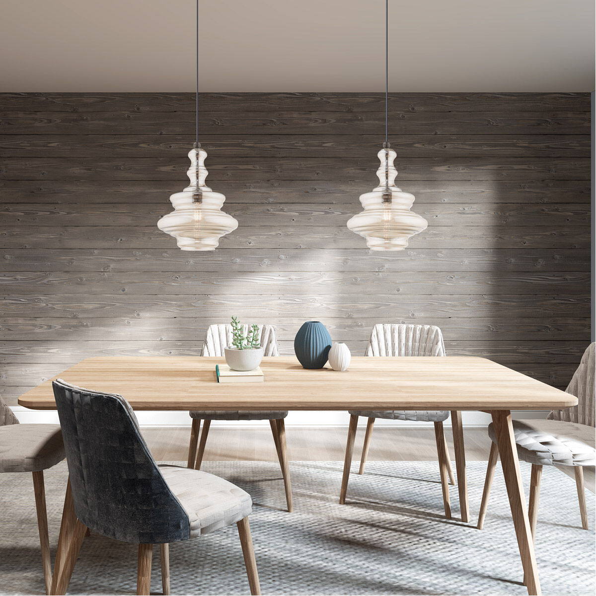 Art Glass 1 Light 12 inch English Bronze Mini Pendant Ceiling Light