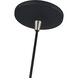 Kuppola 9.25 inch Black with Brushed Nickel Accents Globe Pendant Ceiling Light, Globe